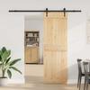VidaXL Sliding Door and Hardware Kit 70x210 Cm Solid Pine 3332694