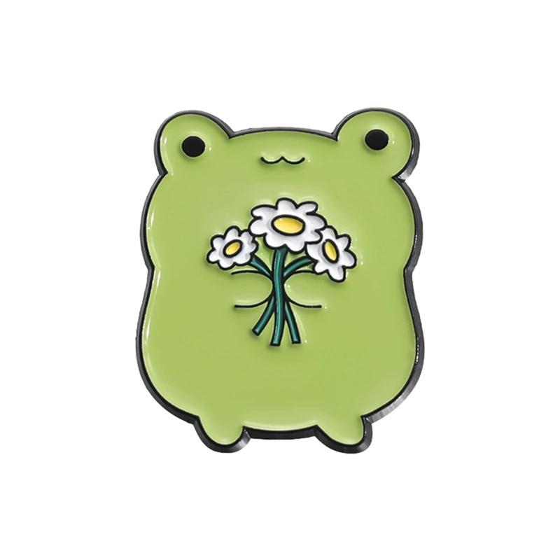 Cartoon Animal Collection Enamel Pins Comedy Animation Characters Penguin Frog Rabbit Cat Metal Brooch Lapel Badge Jewelry Gifts