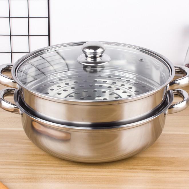 

28СМ Многофункциональная пароварка и кастрюля из нержавеющей стали с вариантами двухслойной, трехслойной и однослойной кастрюли для супа Extra Thick