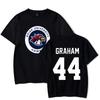 Graham  University Hawks Round Neck Cotton TShirt Unisexs Womens Breathable Versatile Short Sleeve Tee for Casual Wear