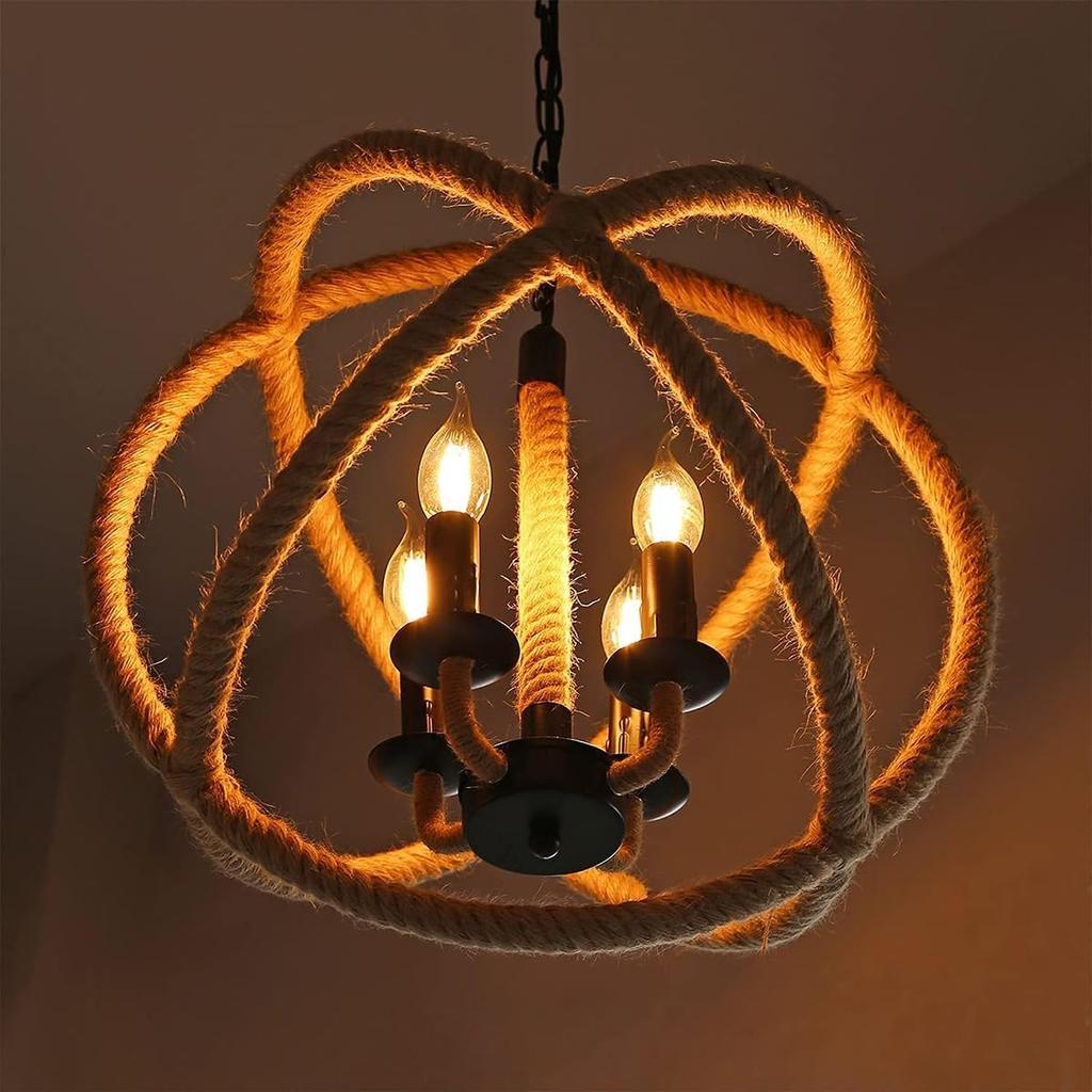 Zohadtak Chandelier Bulbs, 40W Equivalent, 480lm, E17 Base, 4W, Vintage Style, Brown Glass, Not Dimmable, 2700K Warm White, PSE Certified, Flame