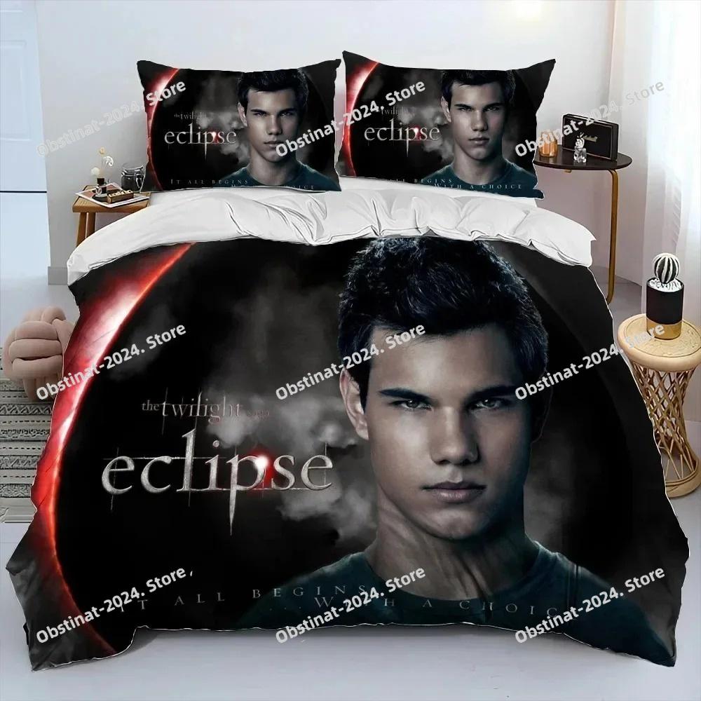 3D Biss zum Morgengrauen HD Bedruckte Bettdecke Bettwäsche-Set, Bettbezug Bett-Set Steppdeckenbezug Kissenbezug, King Queen Größe Bettwäsche-Set Kind