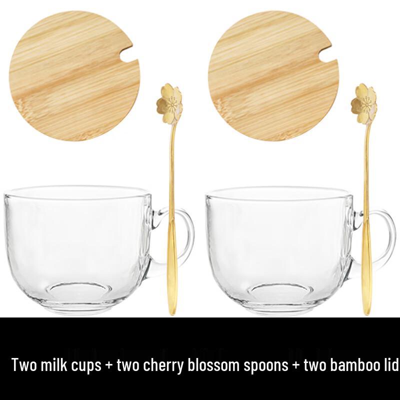 

Chaxun Large Glass Coffee & Breakfast Cup Set (2-pack)