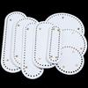 1pc Round Long Bottom For Knitted Bag PU Leather Bag Base Handmade Bottom With Holes Diy Crochet Bag Bottom Accessories