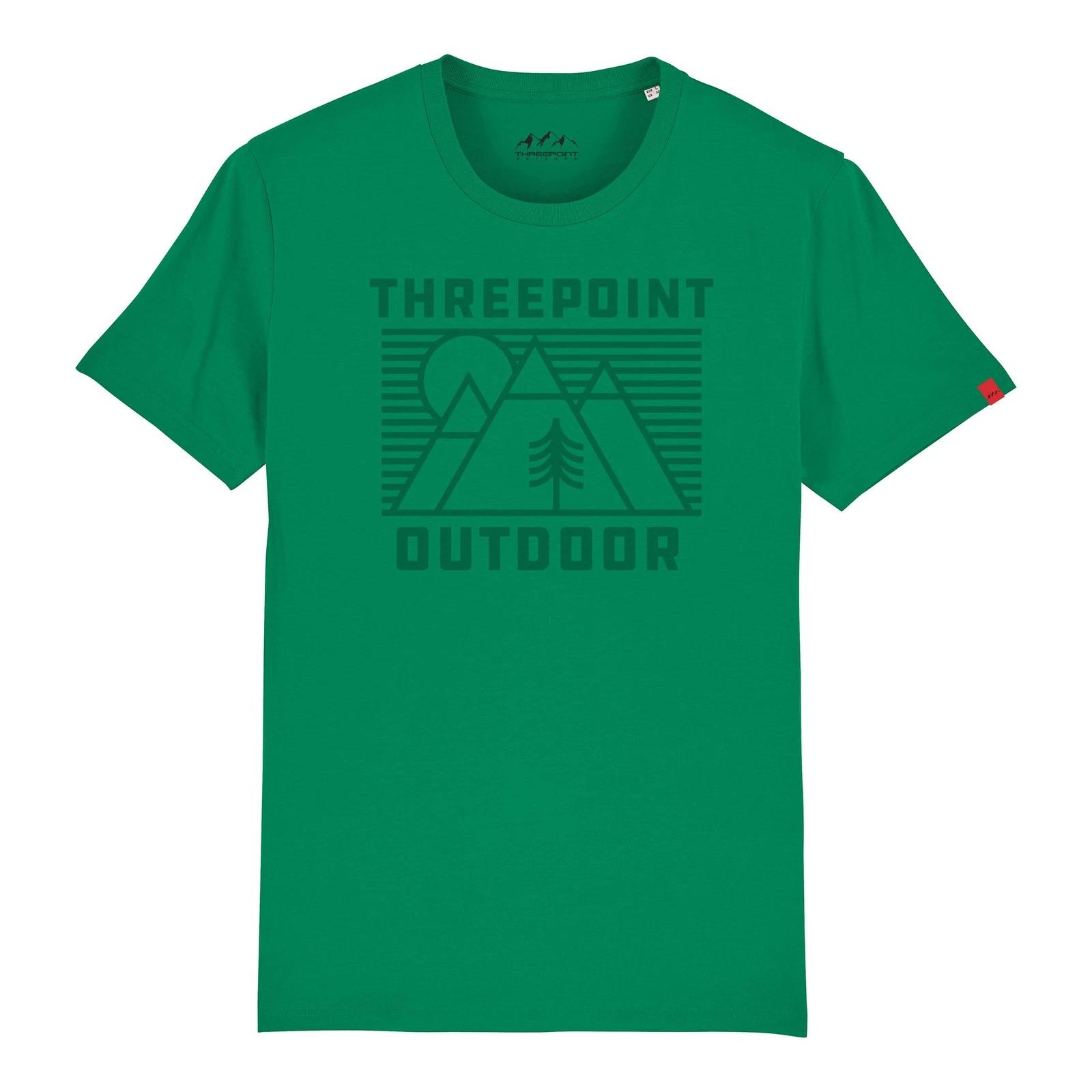 Threepoint Outdoors Varsity Green Outdoor Lines T-Shirt XL
