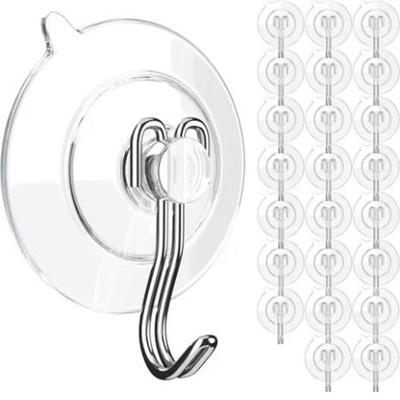 15Pcs Multifunctional PVC Suction Cup Hooks Transparent Traceless Towel Storage Rack Reusable Removable Utility Hook Kitchen