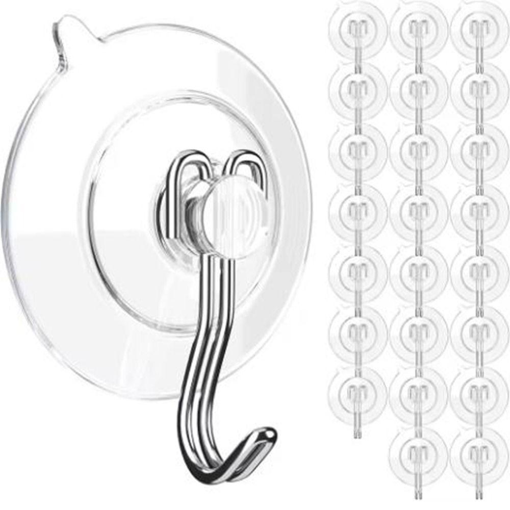 15Pcs PVC Towel Storage Rack Transparent Towel Hanger Multifunctional Wall Hook Bathroom