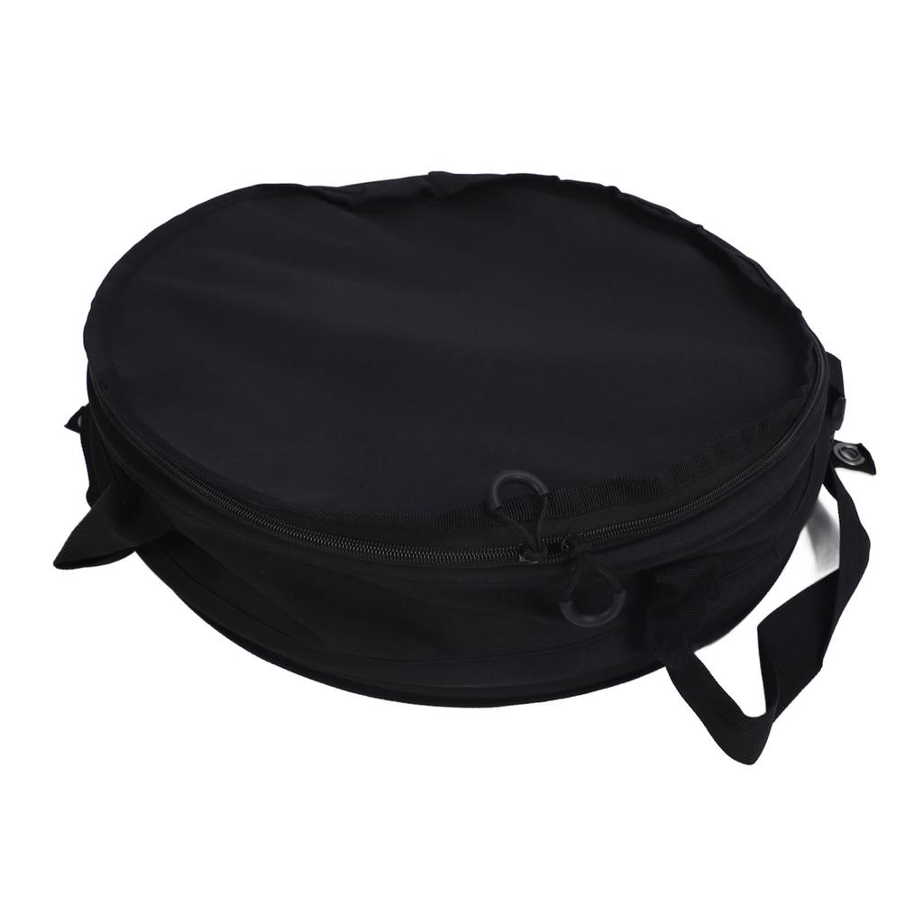 Collapsible Trash Can Reusable Oxford Cloth Portable Foldable Waste Bag with Handles for Camping Garden Black