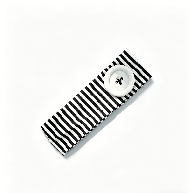 Summer Dopamine Large Button Wave Dot Headband Fashionable Ins Style Elastic Headband Sports Fitness Sweat-Absorbent Hairband
