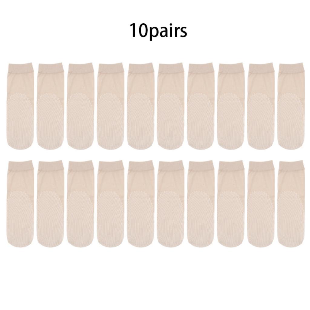 10 Paar Frühling Sommer Damen Weiche Dünne Socken Rutschfester Boden Spleiß Mode Transparent Damen Atmungsaktive Socken