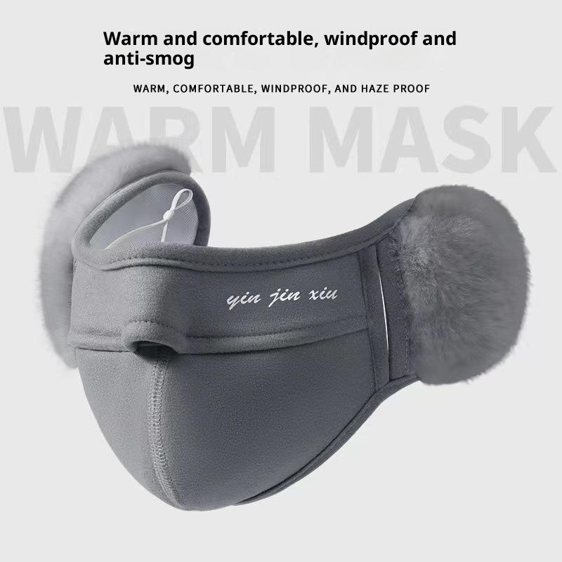 Winter Warm Thermal Earmuffs Mask Windproof Thermal Fleece Lined Ear Protection for Cycling Skiing Motorcycle Outdoor Sports