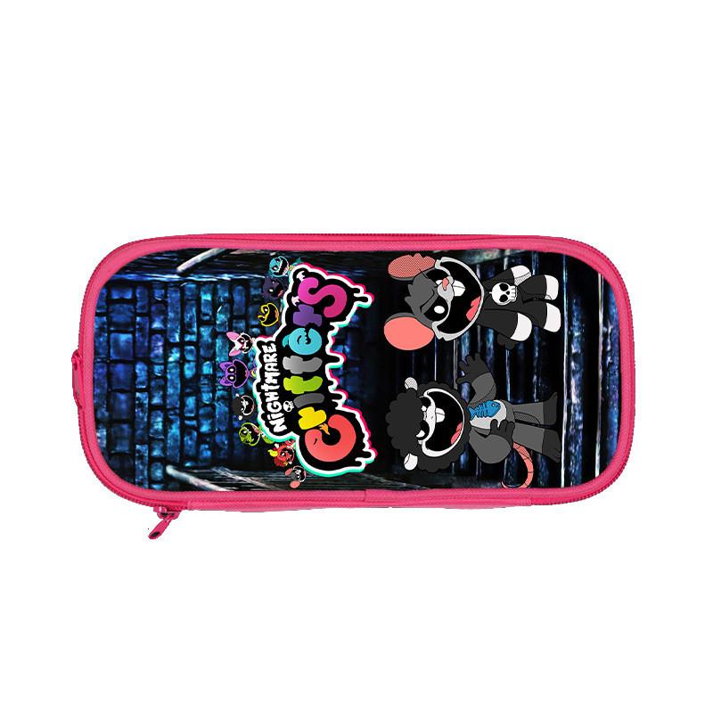 Nightmare Critters Double Layer Pencil Case With Nylon Material For Students And Kids