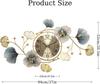 37 Inch Metal Ginkgo Leaf Wall Clock   Silent Quartz Movement No Ticking   Decorative Oversized Clock for Living Room Bedroom Home Decor