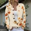 Women's Trendy Halloween Knit Button Down Cardigan Sweater Top for Party and Daily Wear