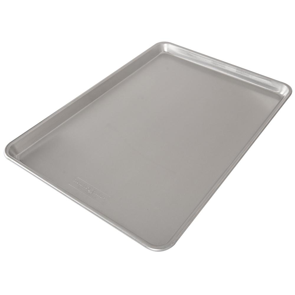 Extra Large Aluminum Cookie Baking Sheet Pan Commercial Duty Non Stick Surface Reinforced Rim Ideal Baking Cookies Bars Savory