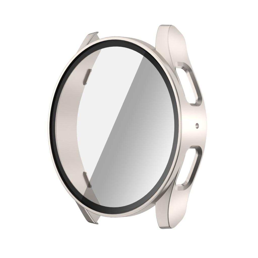 Tempered Glass+ PC Cover for Samsung Galaxy Watch4 5 6 7 44mm 40mm All Coverage Protective Bumper Case Galaxy Watch7 Accessories