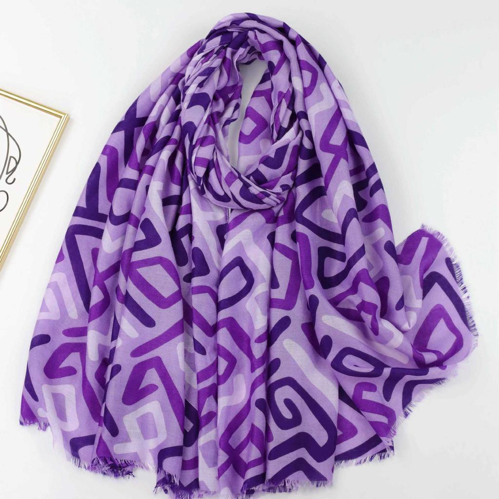 2024 Jaro a podzim Zima Nový Dlouhý tenký šátek z bavlny a konopí Cestovní univerzální teplý šátek na opalování pro ženy