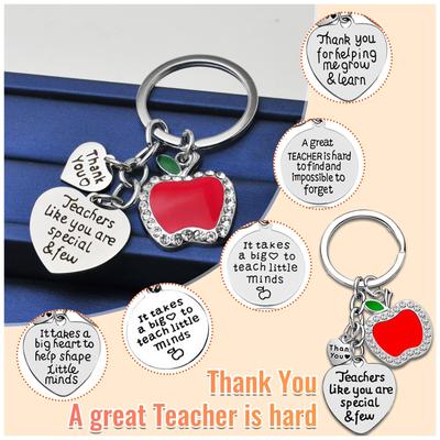 Teacher Keychain Graduation Gifts 2021 Heart Charm Teacher Appreciation Gift