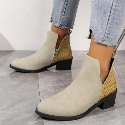 Stivaletti da Donna Nuovi Autunno 2024 Stivaletti Chelsea in Camoscio da Donna Stivali alla Moda con Plateau Cerniera Laterale Stivaletti con Tacco Botas De Mujer