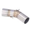 Motorcycle Exhaust Middle Link Pipe Connector Stainless Steel Replacement for Ninja ZX6R 2008‑2021