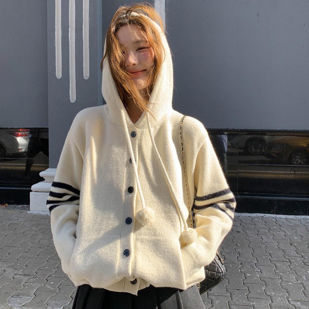 Dimanaf 2025 Vår Kvinner Stripet Nye Gensere Strikking Basic Mote O-Hals Stil Løs Pullover Genser