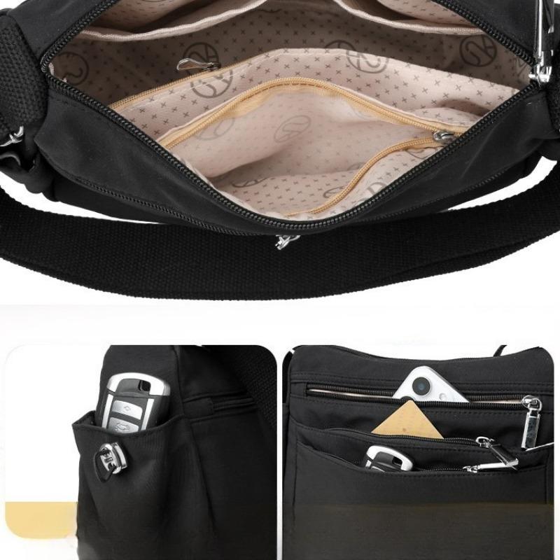 Freizeitliche Tasche für Mütter mittleren Alters, schlicht und leicht, Reißverschlusstasche, Umhängetasche mit großem Fassungsvermögen