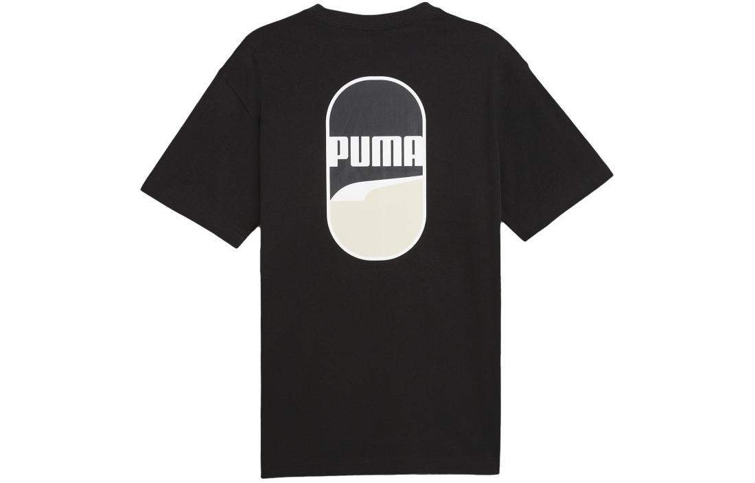 PUMA Downtown T Shirts Unisex Black Crew Neck Moderate 626086-01 M