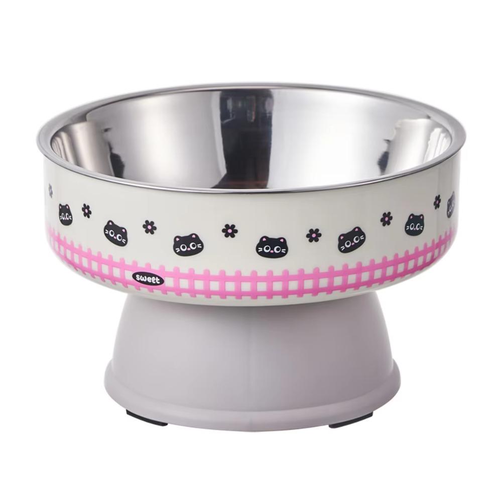 Neck-protecting Pet High-foot Bowl Colorful Cats Feeder Bowl Cute Cat Bowl
