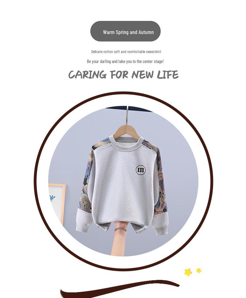Jungen Rundhals-Sweatshirt - Frühling/Herbst Trendige Oberbekleidung für Kinder