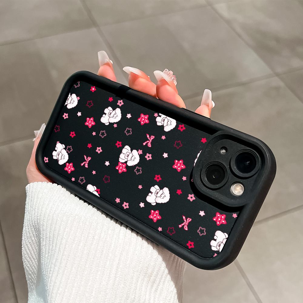 Soft Silicone Square Ladder Printing Pattern Phone Casing Full Cover Camera Shockproof Protection Rubber Case for iPhone Infinix Tecno OnePlus
