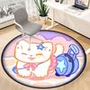 1pc Cat Magnifying Glass Office Round Area Rug,  Mat Suitable For Office, Under Office Chairs Bedroom Living Room Home Decor, Room Deco