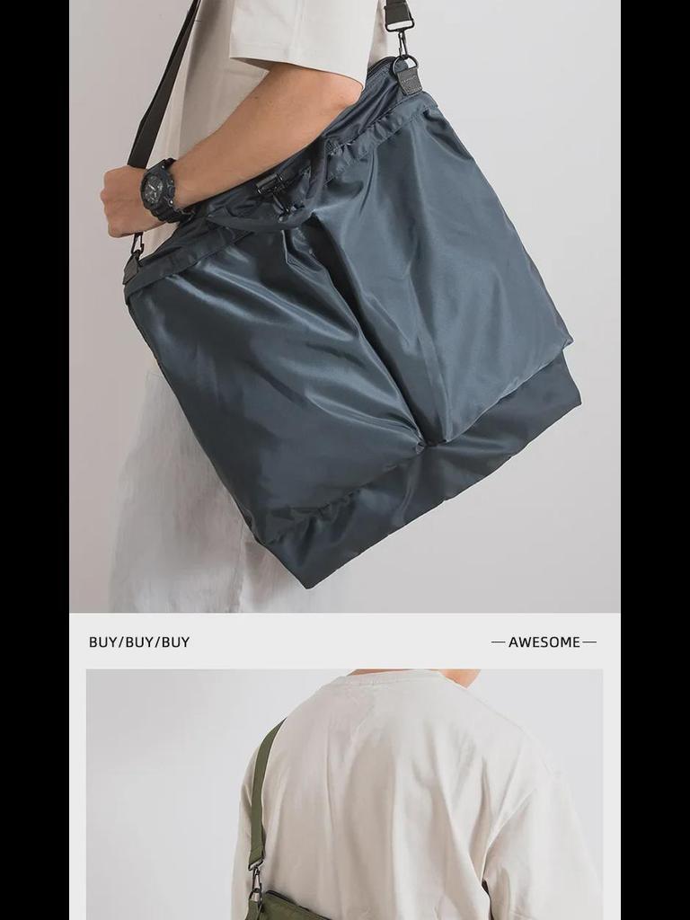 Korean Fashion Oxford Cloth Large Capacity Commuter Shoulder Bag - Versatile Casual Messenger Handbag