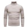 Men's Thick Knitted High-Neck Fleece Pullover Sweater - Autumn & Winter Casual Style