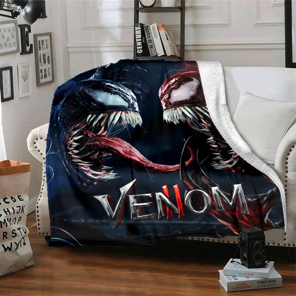 Venom Carnage Clash Blanket Soft Throw Blanket For Home Bedroom Bed Sofa Travel Office Solid Christmas Blanket