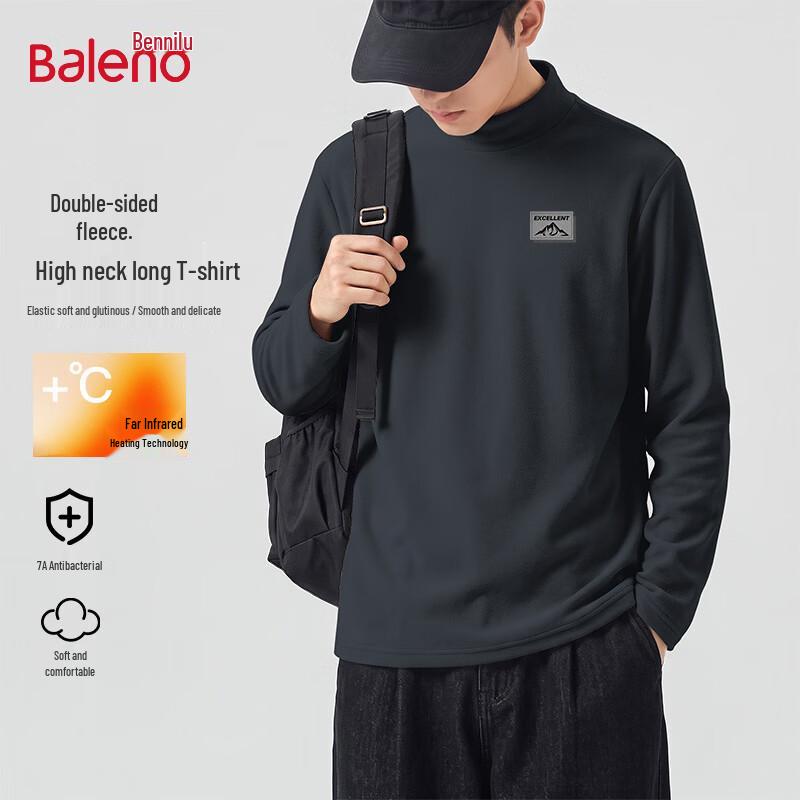 Baleno Men's Mock Neck Thermal Long Sleeve T-Shirt
