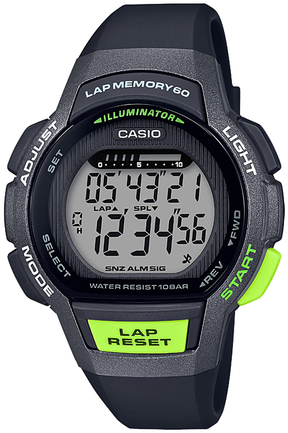 Женские часы Casio Collection Black LWS-1000H-1AJH, чёрный