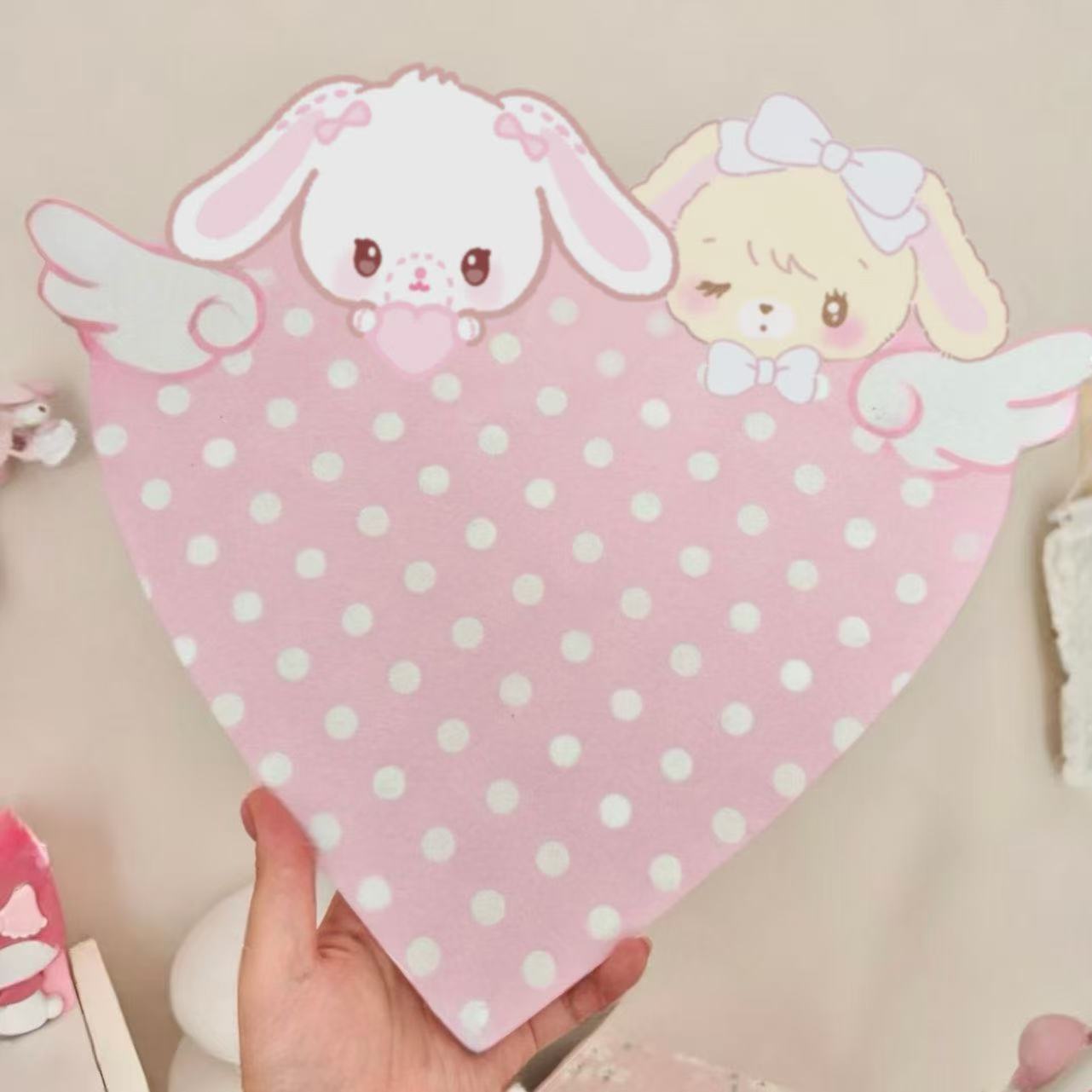

New Cute Cartoon Bunny Felt Decoration Cork Board Wall Photo Message Board Wall Punch-free No Damage The Wall Room Decoration