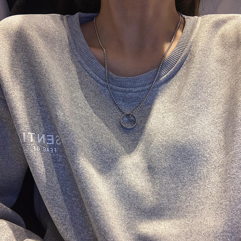 Koreanische Hip-Hop-Stil Halskette: Trendige Unisex-Pulloverkette, Vintage-Accessoires 2024