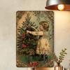 Vintage Christmas Metal Sign Wall Art 8x12 Inch Holiday Decor for Living Room Cafe