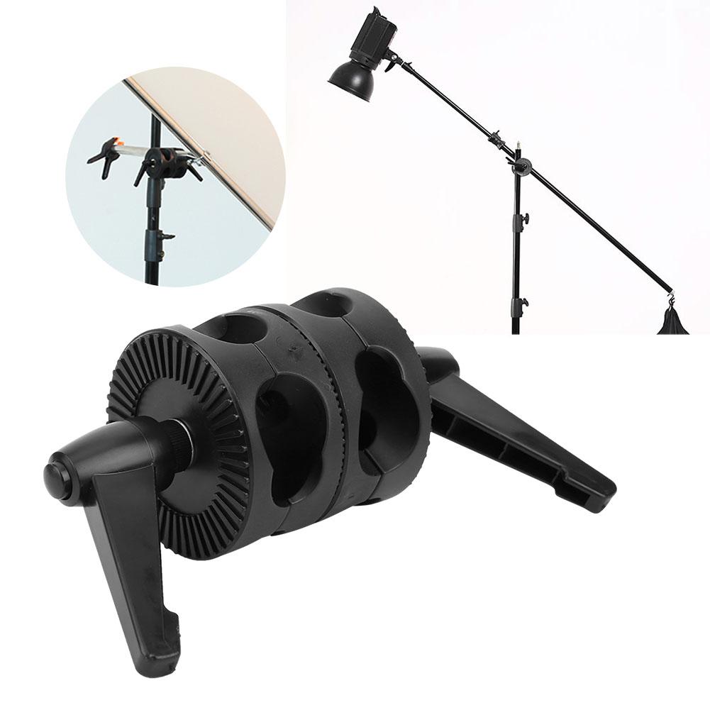 Photography Light Reflector Support Dual Wheel Turntable Mounting Adapter Grip Heads for Light