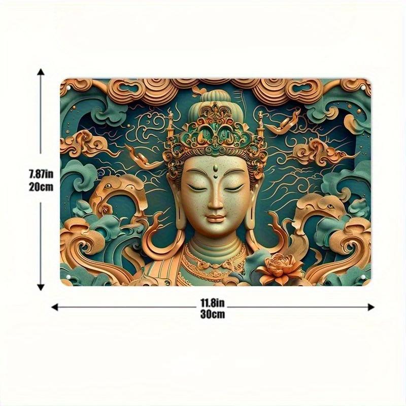

Maitreya Buddha Vintage Wooden Wall Sign, Porch and Garage, Indoor Outdoor Use, Wooden Material, for Home, Kitchen, Garden, Bedroom, Bar. 30*20cm