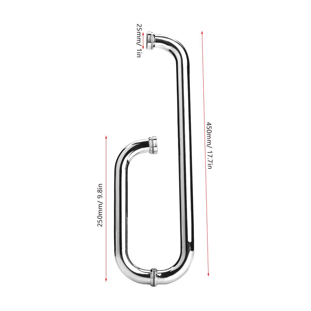 Maniglia per Porta Doccia in Acciaio Inossidabile Maniglia per Porta in Vetro Bagno Accessori per Cabina Doccia