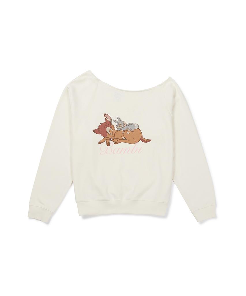 CLOVE [26Fw CLOVE] Bambi_Off Shoulder Sweatshirt (Cream)