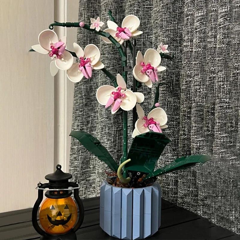 608pcs Bouquet Orchid Building Blocks Set   Assembled Building Blocks Toy Giving Gifts Girlfriends 10311