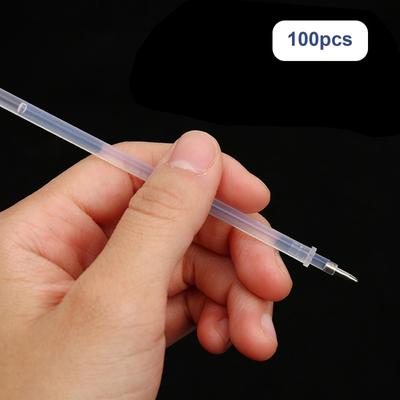 100x Görünmez Mürekkep Dolum Kalemi Çizim Ofis Malzemeleri 1mm Yuvarlak Uçlu Yazma Deri Kesme
