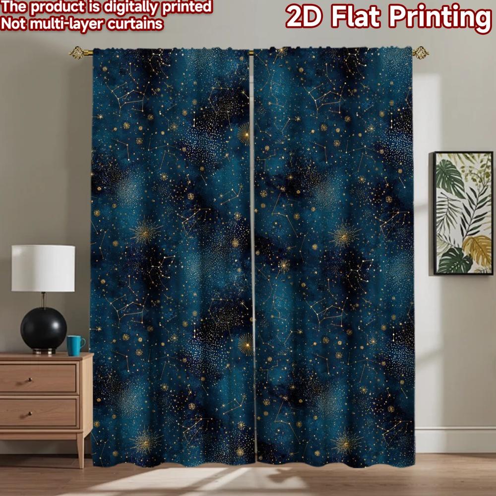 2D Flat Photography Backdrop Tapestry Celestial Starry Sky 100% Polyester Vibrant Reunion Perfect for Indoor Celebration