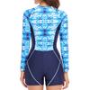 Fashion Women's Long Sleeve Printed   Surf Slim Swimsuit Bikini