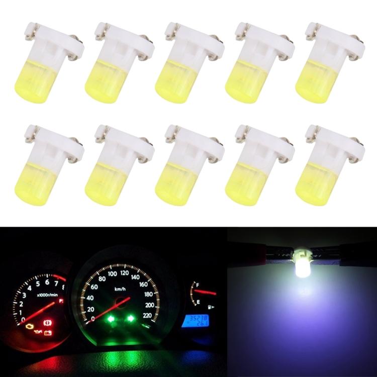 

10 PCS 2W T3 Wedge Instrument Panel LED Light Dashboard Gauge Cluster Indicator Lamp Bulb білий
