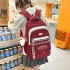 Schoolbag Korean Primary School Student Schoolbag Girls High Value College Style Middle School Student Backpack Multi-compartment Lightweight Backpack
