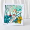 Wood Material 3D Ocean Scenery Painting Multicolor Photo Wood Frame DIY Photo Frame  Craft Projects